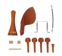 4/4 Raccordi per violino 1 Set di pezzi di violino in legno di giuggiola con cordiera Terminale Pedane di accordatura Mentoniera Budello di coda Parti di violino Kit di accessori