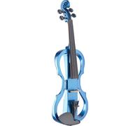 4/4 Silenzioso Violino Set Con Blu Metallico Violino, Custodia Morbida E Cuffie