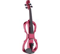 4/4 Silenzioso Violino Set Con Rosso Metallico Violino,Custodia Morbida E