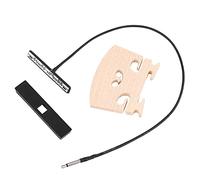 4/4 Violin Bridge Kit with Pickup Bar | Fine Wood Replacement Bridge & Support | Violin Accessories Set for Sound Amplification/Practice/Repair