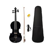 4/4 Violino A Grandezza Naturale Violino Violino Elettrico Acustico Corpo In Legno Massello Accessori In Ebano Violino Elettrico Nero