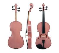4/4 Violino Acustico A Grandezza Naturale In Tiglio Violino Violino In Legno Massello Nero Con Custodia Per Il Trasporto Arco In Legno Brasiliano (Color : Pink)