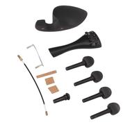 4/4 Violino Cordiera Piolo, 12 pezzi 4/4 Kit di Accessori per Violino Parti di Ricambio, Mentoniera, Cordiera, Piroli, Pulsante Finale, Corda di Coda, Violino a Vite per Poggiaguancia