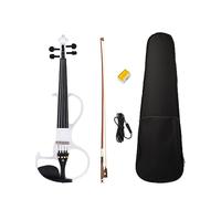4/4 Violino Elettrico A Grandezza Naturale Set Di Violini Soidwood Corpo In Ebano Raccordi Con Cavo Audio Brasiliano Custodia In Tela