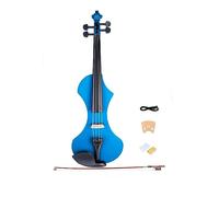 4/4 Violino Elettrico Full Size Violino A 4 Corde Violino Elettronico Pickup Piezoelettrico Cavo Da 3,5 Mm Kit Violino Muto Blu