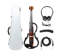 4/4 Violino Elettrico In Fibra Di Carbonio Senza Testa Violino Con Custodia Per Il Trasporto Dell'arco Cavo Per Cuffie Poggiaspalla Accessori Per Violini