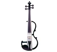 4/4 violino elettrico in legno massello di acero bianco e nero silenzioso violino full size con arco custodia rigida cavo per cuffie colofonia nuovo set