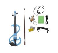 4/4 Violino Elettrico Muto Violino Strumento Musicale Violino Elettrico Blu Con Custodia Per Accessori Cavo Per Cuffie (Color : Blue)
