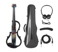 4/4 Violino Elettrico Silenzioso Intelligente Con Custodia Per Il Trasporto Dell'arco Cavo Per Cuffie Accessori Per Il Resto Della Spalla Violino In Fibra Di Carbonio