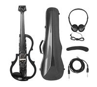 4/4 Violino Elettrico Silenzioso Intelligente Violino In Carbonio Senza Testa Con Custodia Per Il Trasporto Dell'arco Cavo Per Cuffie Parti Del Poggiaspalla