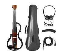 4/4 Violino Elettrico Silenzioso Intelligente Violino In Fibra Di Carbonio Con Custodia Per Il Trasporto Dell'arco Cavo Per Cuffie Accessori Per Il Resto Della Spalla