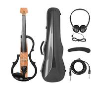 4/4 Violino Elettroacustico Silenzioso Intelligente Violino Elettrico In Fibra Di Carbonio Con Custodia Per Il Trasporto Dell'arco Cavo Per Cuffie Poggiaspalla