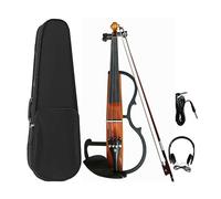 4/4 violino elettronico di fascia alta a grandezza naturale, corpo in acero violino silenzioso fatto a mano, performance sul palco professionale, per principianti adulti
