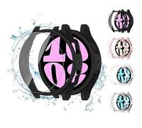 4+4Pezzi per Samsung Galaxy Watch 6 42mm 44mm 43mm 47mm Cover Protettiva+Pellicola Protettiva 4 Vetro Temperato,Case Protettivo Antiurto Antigraffio Accessori set per Galaxy Watch 6