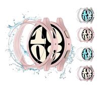 4+4Pezzi per Samsung Galaxy Watch 6 42mm 44mm 43mm 47mm Cover Protettiva+Pellicola Protettiva 4 Vetro Temperato,Case Protettivo Antiurto Antigraffio Accessori set per Galaxy Watch 6