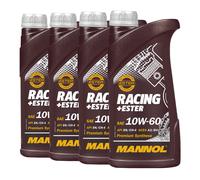 19x1 Litro Mannol Racing + Ester 10W-60 olio motore Api Sn / CH-4 Acea A3/B4