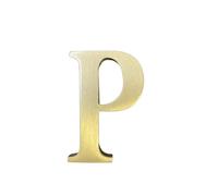4,5 cm di altezza Adesivo autoadesivo in ottone massiccio Lettere inglesi per indirizzo di casa Numeri per cassetta postale Adesivo murale in oro per negozio Studio Nome Combinazione fai-da-te per
