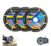 4.5" Diamond Multi-Purpose Saw Blades,115mm Heavy Duty Angle Grinder Cutting Discs,for Marble Quartz Stone Tile Metal Plastic,Wet or Dry Use (3pcs)