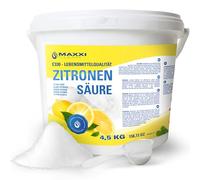 4,5 kg Zitronensäure Citric Acid E330 Lebensmittelqualität im wiederverschliessbaren Eimer - ökologischer Entkalker und Säuerungsmittel