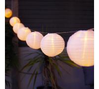 4,5 m Luci Filo LED Lanterna Cinese Solare Bianco Caldo Esterno
