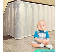 4.5 Meter Rete di Sicurezza per Bambini, Rete Protezione Anticaduta per Scale, Ringhiere di Balconi e Recinzioni, Robusta e Regolabile per Bambino, Animali Domestici, Giocattoli, 4,5*0,9 Metri, Bianco