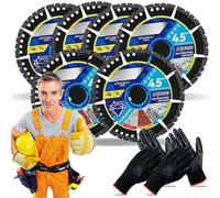 4.5" Multi-Material Diamond Blade - Zero Compromise, Max Durability, Diamond Saw Blades, Heavy Duty Angle Grinder Disc for Cutting Marble/Quartz/Stone/Tile/Metal/Plastic (6pcs)