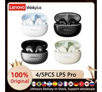 4/5 pezzi di cuffie Lenovo LP5Pro TWS, auricolari wireless Bluetooth 5.4, auricolari HiFi, cuffie per gaming e sport, chiamate HD con microfono