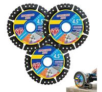4,5 pollici Angle Grinder Discs for Cutting Tile,3 PCS diamond saw blades set precision stone cutting made easy,Diamond Multi-Purpose Saw Blades,Concrete,Metal,Plastic,Durable Wet Dry Cutting (3pcs)