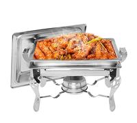 4.5L Chafing Dishes Buffet Stove Food Warmer Stainless Steel Foldable for Self-Service Restaurant Catering Wedding Party Outdoor