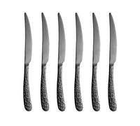 4/6/16/24 pz Nero Posate In Acciaio Inox Coltello, Forchetta E Cucchiaio Set Utensili Da Cucina di Casa Vacanza Cena stoviglie(6pcs-knife)