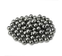 4 6 7 8 10 12mm 50-500 pezzi Perline a sfera CCB color oro Perline rotonde sciolte per realizzare gioielli fai da te per braccialetti, collane e matrimoni - Nero canna di fucile - 12mm 50 pezzi