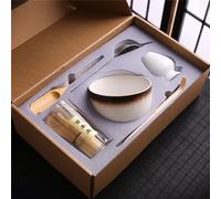 4/6/7PCS Set frullatore Matcha giapponese con frusta in bambù Pennello Matcha Cucchiaino Forno per negozio di bevande Strumenti per la produzione di tè fai da te