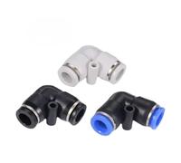 4 6 8 10 12 14 16mm OD Tubo PV Gomito Angolo Retto Raccordo Pneumatico a Sgancio Rapido Spingere for Collegare Plastica 1 Pz(PV Brass,16mm OD Tube)