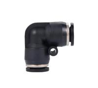 4 6 8 10 12 14 16mm OD Tubo PV Gomito Angolo Retto Raccordo Pneumatico a Sgancio Rapido Spingere for Collegare Plastica 1 Pz(PV Black,10mm OD Tube)