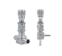 4/6/8/10/12/14mm Hose Barb Pagoda Stainless Steel 304 Needle Valve Micro Flow Regulating Metering Valve Controller Water Gas(12mm,Elbow 90 Degree)