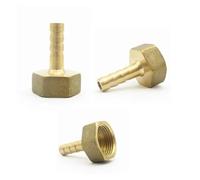 4/6/8/10/12/14mm Hose Barb x 1/4" Female Thread Brass Barbed Pipe Fitting Nipple Coupler Connector Adapter AUOQKQUT(8mm)