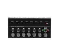 4 6 8 Canali Mini Mixer Audio Stereo Di Linea Portatile A Bassissimo Rumore For La Registrazione Apparecchiature(MX6-Black)