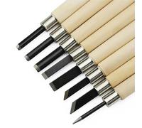 4-6-8 Pz/set 11mm Lega di Acciaio Coltello da intaglio Modello Bulino Strumenti di Intaglio del Legno Utilità Manuale Timbro di Gomma Ceramica Ceramica FAI DA TE (Color : 8Pcs)