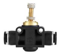 4/6/8mm Regolatore di Flusso d'Aria per Valvola T Pneumatica, Valvola di Controllo Alta Precisione Compatibile con Raccordi Standard Acciaio Inossidabile