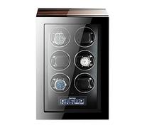4/6/ 9 Watch Winder for Automatic Watches with LED Backlight LCD Touch Screen Display Remote Control for Men Women Gift (6+0)