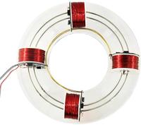 4/6 Coil Ring Electromagnetic Accelerator, DIY Physics Aid Model, 24v Brushless Cyclotron Motor, for Experimental Teaching Equipment, Desk Toy, Scientific(Four coils)