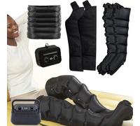 4/6 Massager Di Compressione Dell'aria Della Cavità Per Gambe, Braccia E Vita - Stivali Di Recupero Del Drenaggio Linfatico a Pressione, Circolazione Sanguigna E Sollievo Dal Dolore