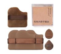 4/6 Pcs Cioccolato Biscotto Polvere Soffio Dito Polvere Soffio Viso Occhi Makeup Pad Piccolo Pollice Soffio Cosmetico Per Il Trucco