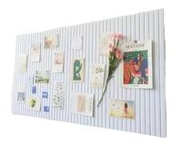 4/6 pezzi 40 * 60 cm adesivi murali in feltro non perforato bacheche foto pareti soggiorno sfondi decorazioni per Foto e Appunti(White,6PCS)