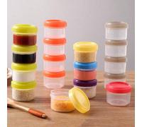 4/6 pezzi Contenitori per condimenti per insalata da 35ml con coperchi a vite, contenitori in plastica per salse e condimenti con coperchi, adatti per il pranzo a scuola, articoli scolastici, ritorno 