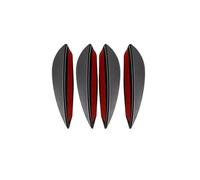 4/6 Pezzi Decorazione Universale Per Paraurti Anteriore Diffusore Splitter Alette Spoiler Canard Mento Tuning Auto Decorazione Canard Alettone auto(4PCS Black)