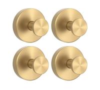 4/6 pezzi gancio a ventosa in acciaio inox senza perforazione riutilizzabile impermeabile antiruggine portasciugamani for ganci da cucina e bagno di casa(B Gold 4Pcs)