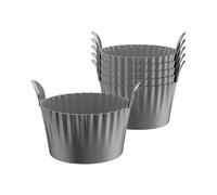4/6 pezzi in silicone for friggitrice ad aria, stampini for uova, muffin, cupcake, cottura, bracconiere, antiaderente(Gray 6pcs)