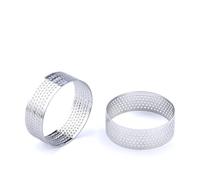 4/6 pezzi mini anello da crostata stampo for tortina in acciaio inossidabile piccolo cerchio taglierina anello for torta stampi for mousse for torta perforati resistenti al calore(New 4Pcs 6cm)
