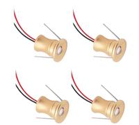 4/6 Pezzi Mini Faretti LED - Faretto da Incasso - Lampada da Gradino da 1 W, Faretto da Incasso A Soffitto, Faretto da Soffitto A Parete Nascosto for Vetrine(4PCS-Gold,DC12V-White)